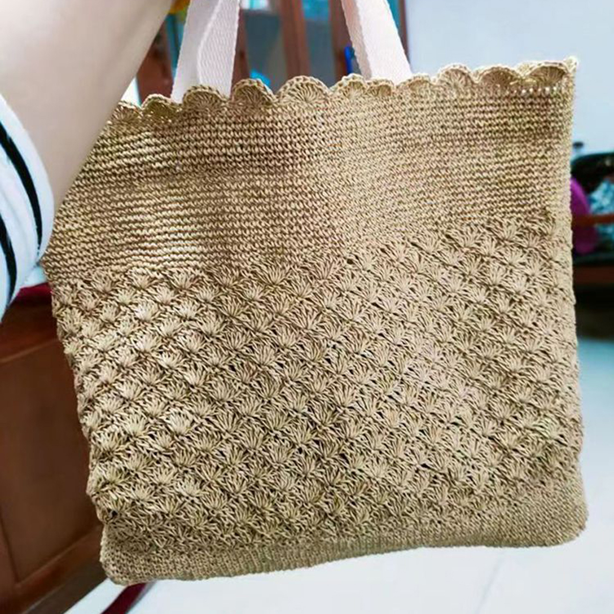 100g Raffia Straw Yarn Handmad - Crochet Bag Raffia reseña y precio