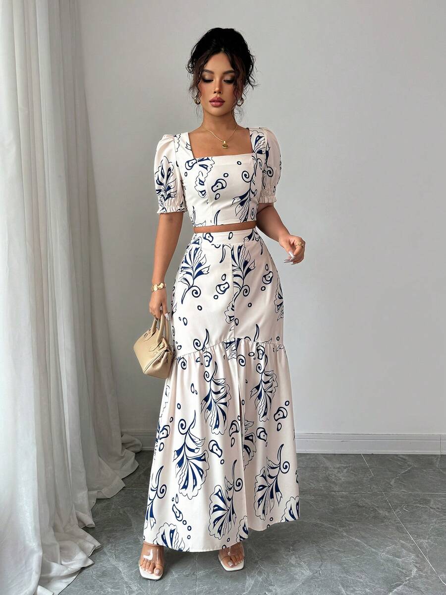 2026 Women Summer Two Piece Ou - Romper Floral Print reseña y precio