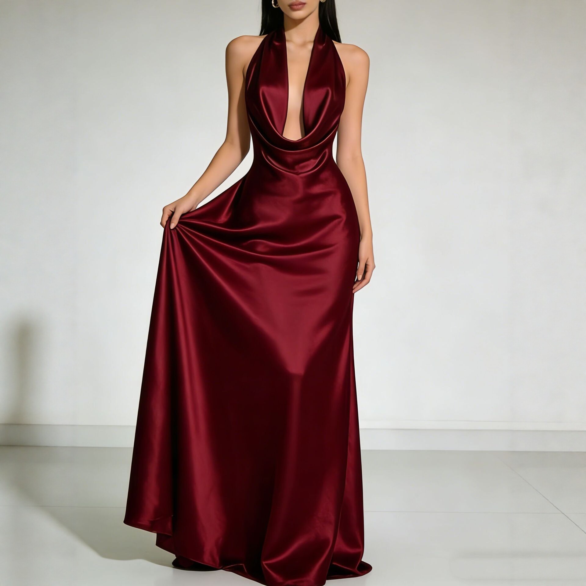 Elegant Party Dresses 2026 Wed - Maxi Dress Halter reseña y precio