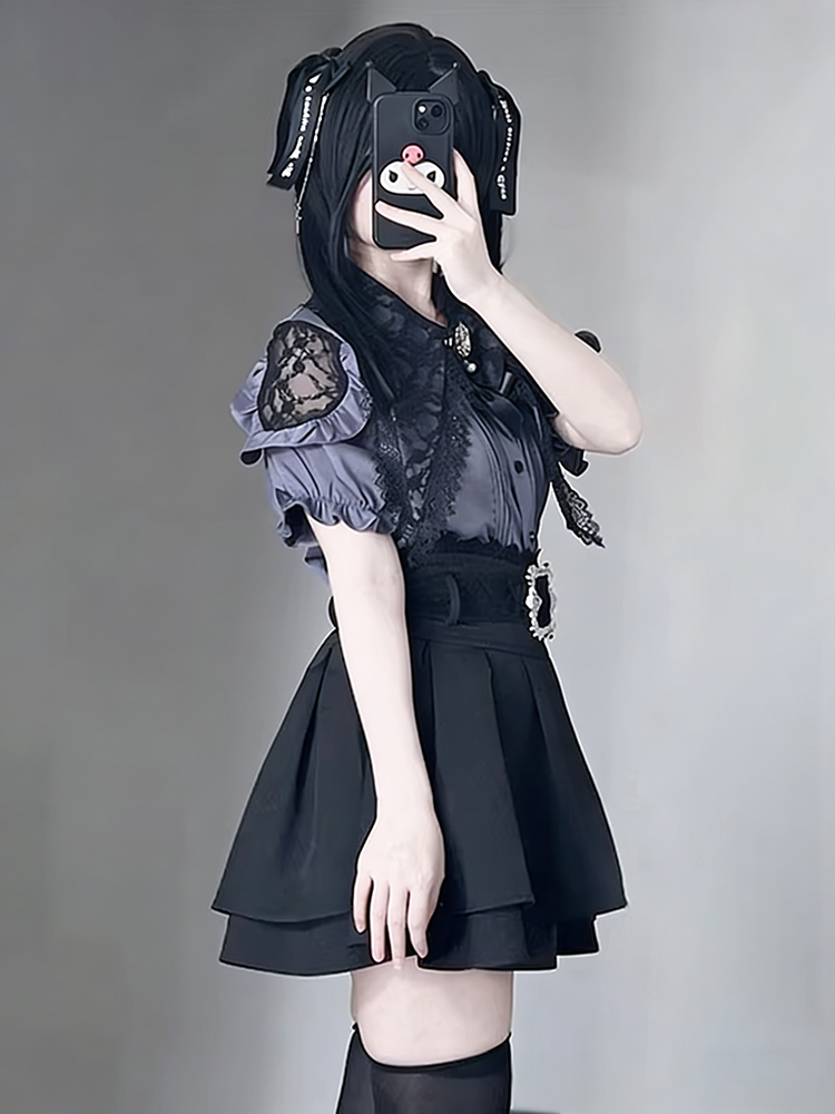 Gothic Style Shoulder Bared Sh - Blouse Off Shoulder reseña y precio