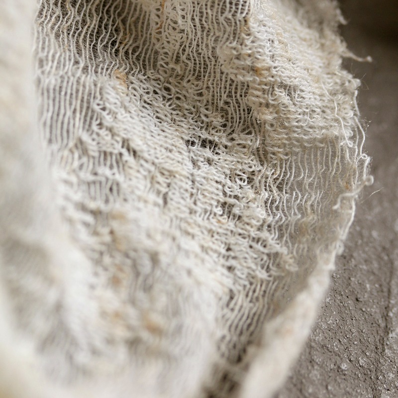Distressed Vintage Textured Co - Linen Dress Wrap reseña y precio