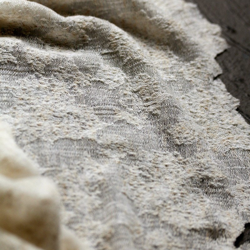 Distressed Vintage Textured Co - Linen Dress Wrap reseña y precio
