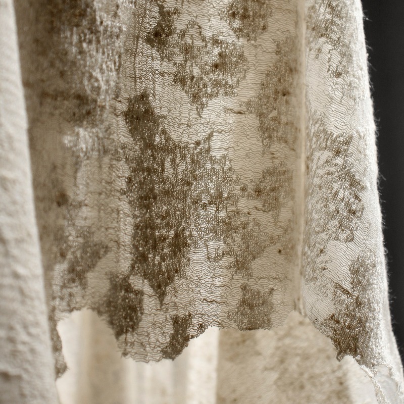 Distressed Vintage Textured Co - Linen Dress Wrap reseña y precio