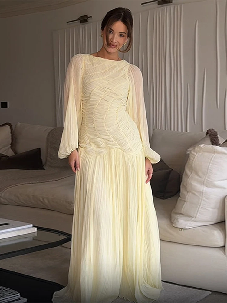 BWQ Elegant Chiffon Pleated Lo - Linen Dress Wrap reseña y precio