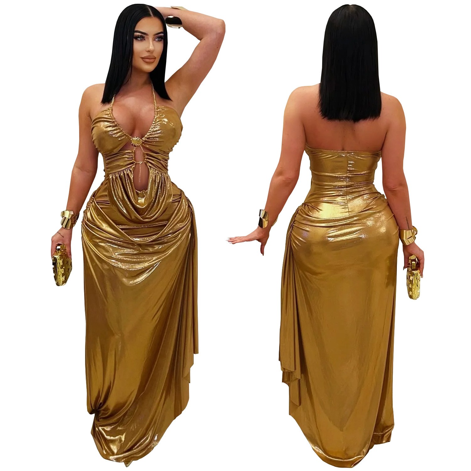 Prom Dress Evening Wedding Gue - Maxi Dress Halter reseña y precio