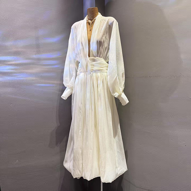 KBQ Solid Elegant Loose Chic D - Linen Dress Wrap reseña y precio
