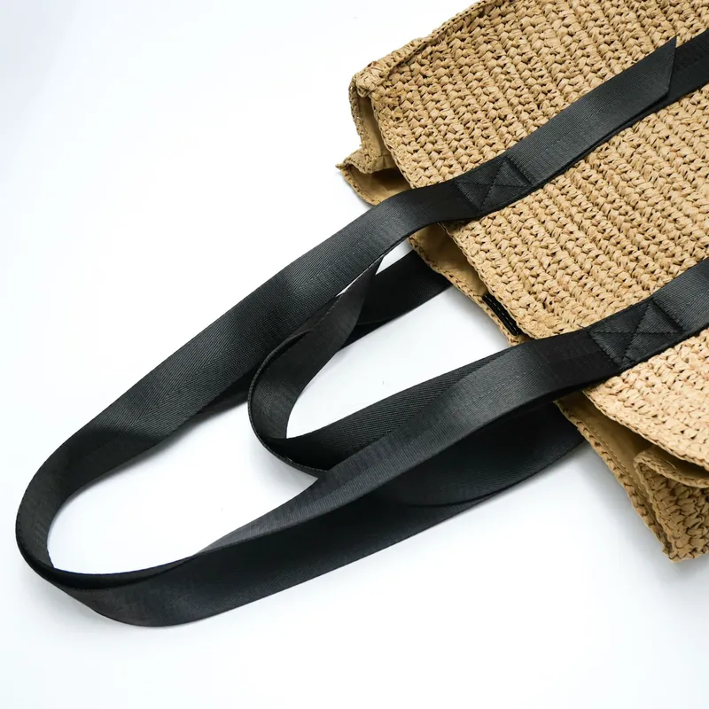 Retro hand-woven straw shoulde - Tote Bag Beach reseña y precio
