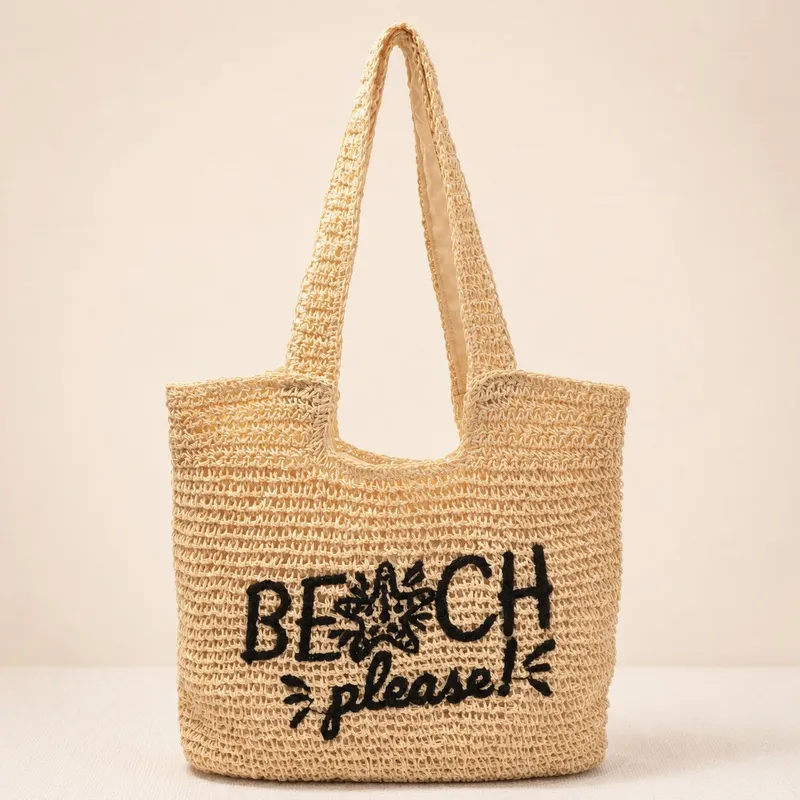 Women's handwoven straw tote b - Tote Bag Beach reseña y precio