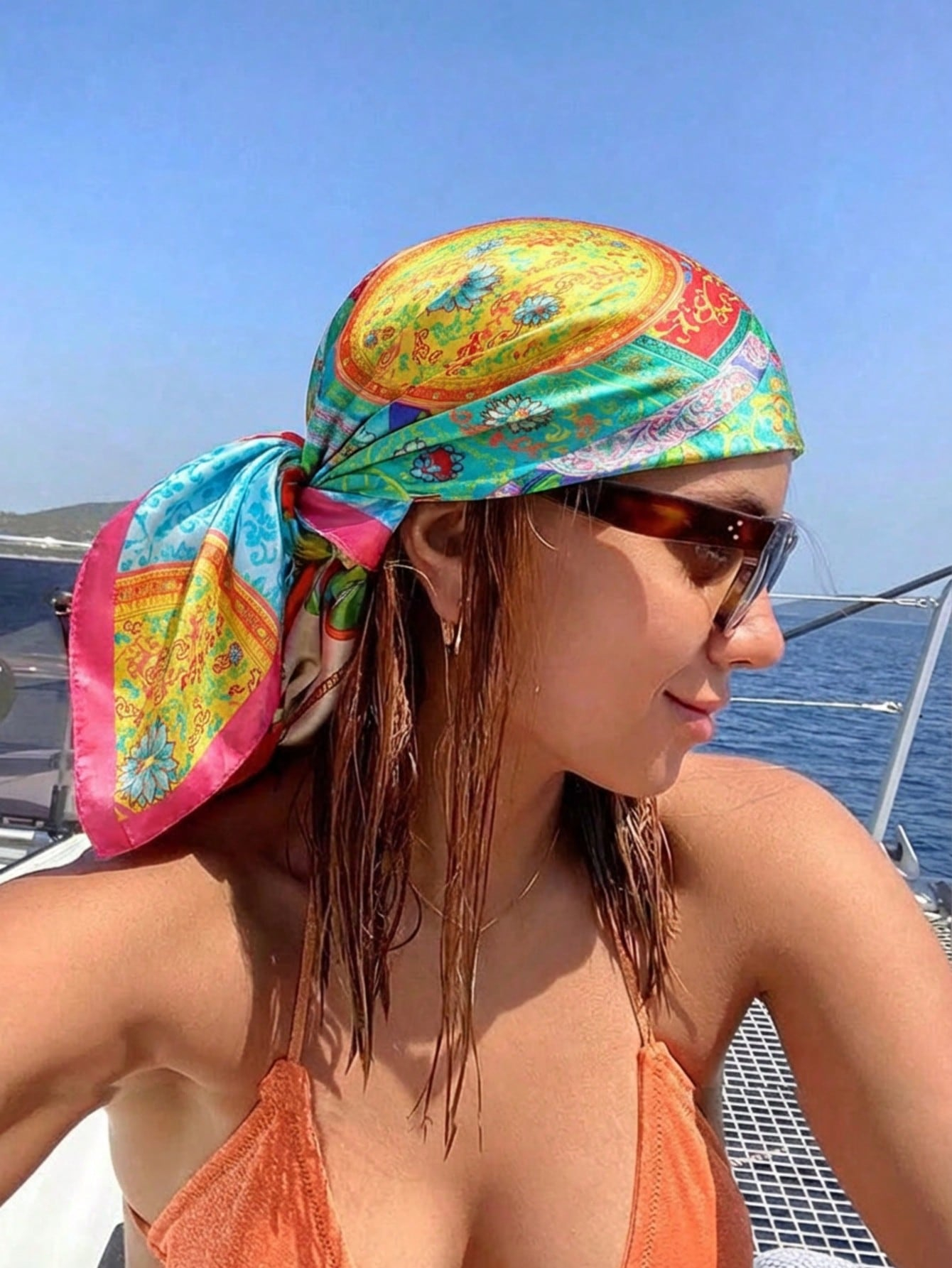 Luxury Brand Silk Satin Square - Headband Summer Knit reseña y precio