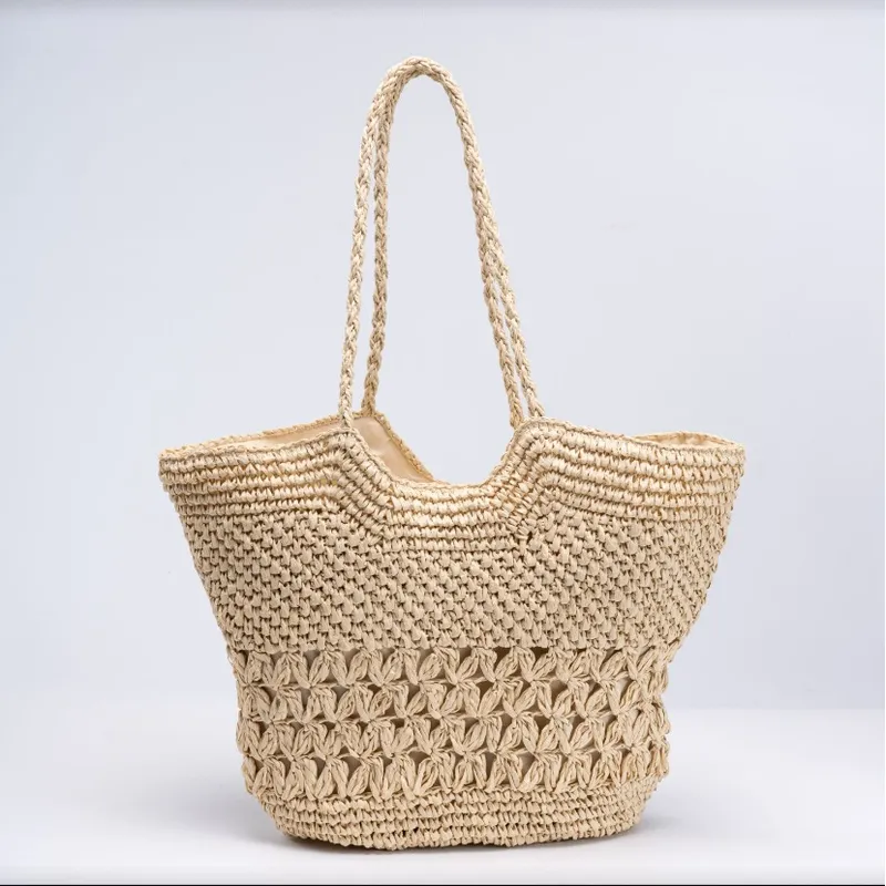 Hollow Woven Paper Rope Straw  - Tote Bag Beach reseña y precio