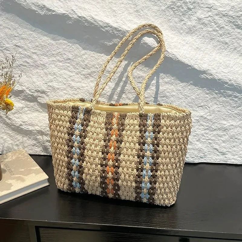 Straw Tote Bag Women One-Shoul - Tote Bag Beach reseña y precio