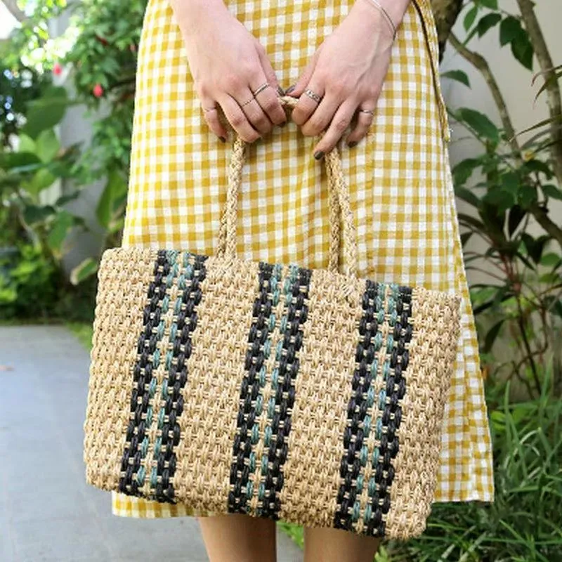 Straw Tote Bag Women One-Shoul - Tote Bag Beach reseña y precio