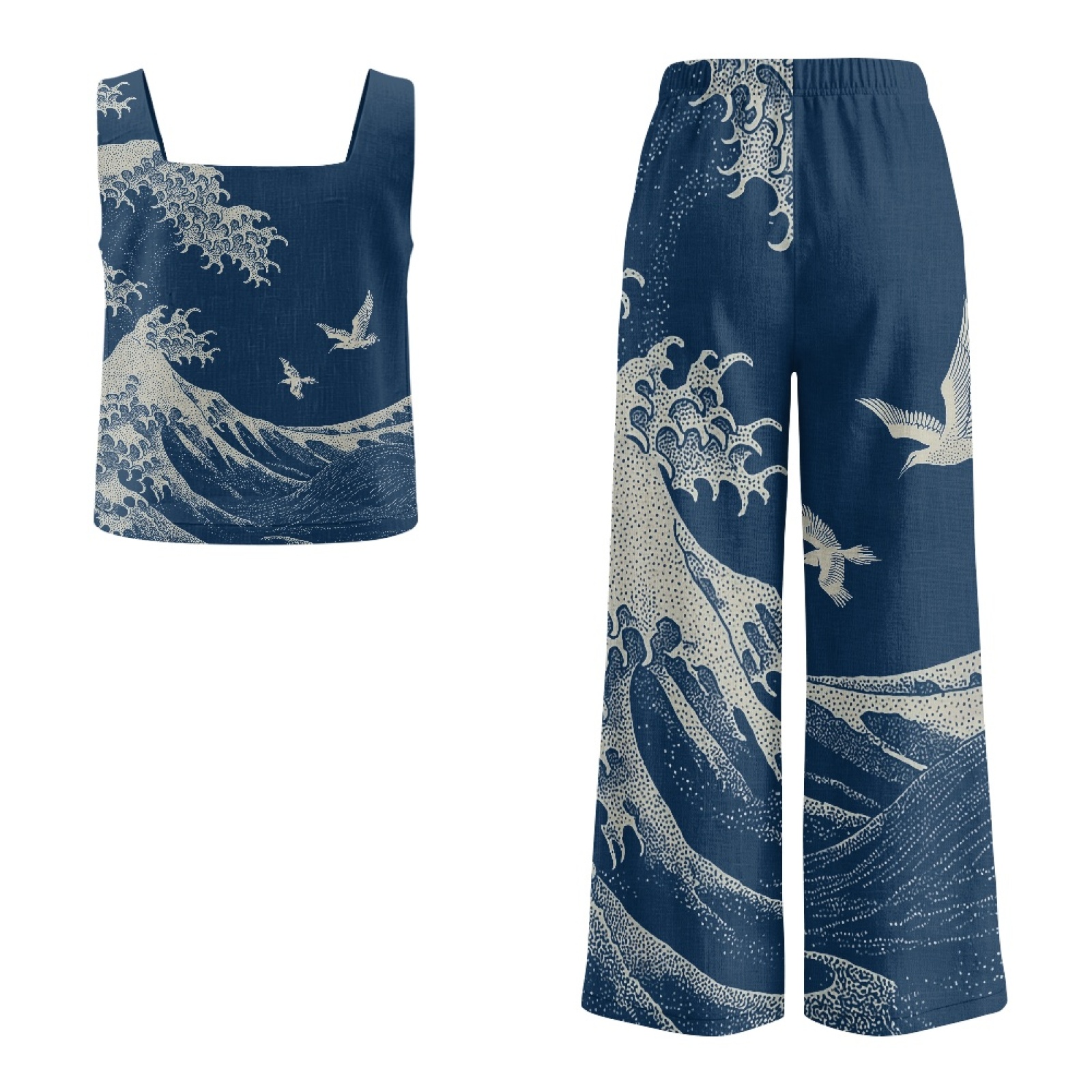 INSTANTARTS Women’s Linen Vest - Linen Pant Wide reseña y precio