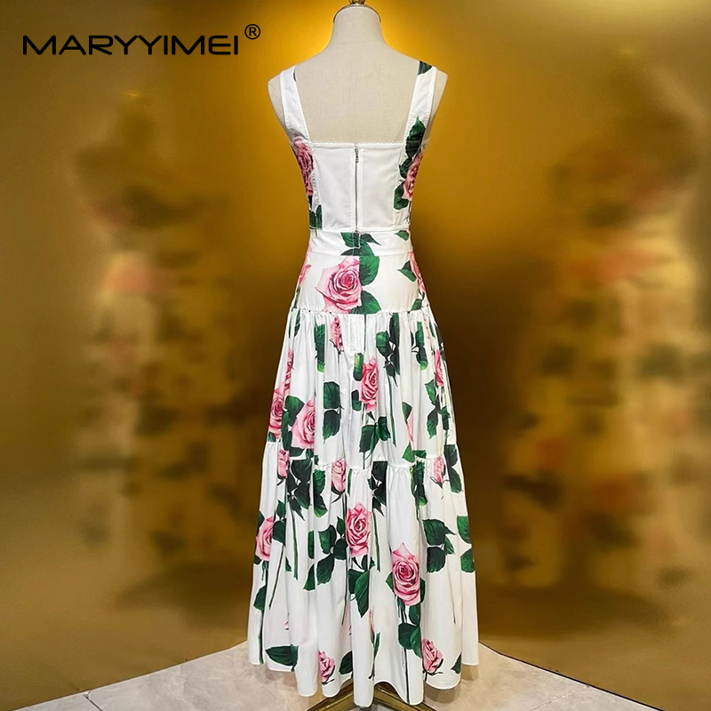 MARYYIMEI Floral-Print Pleated - Romper Floral Print reseña y precio
