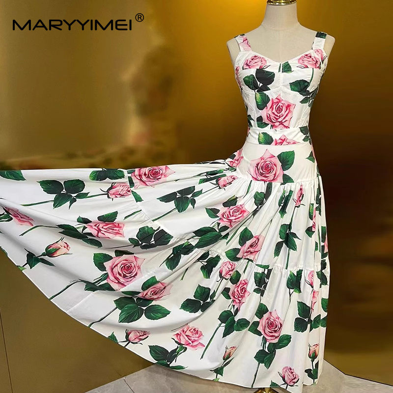 MARYYIMEI Floral-Print Pleated - Romper Floral Print reseña y precio