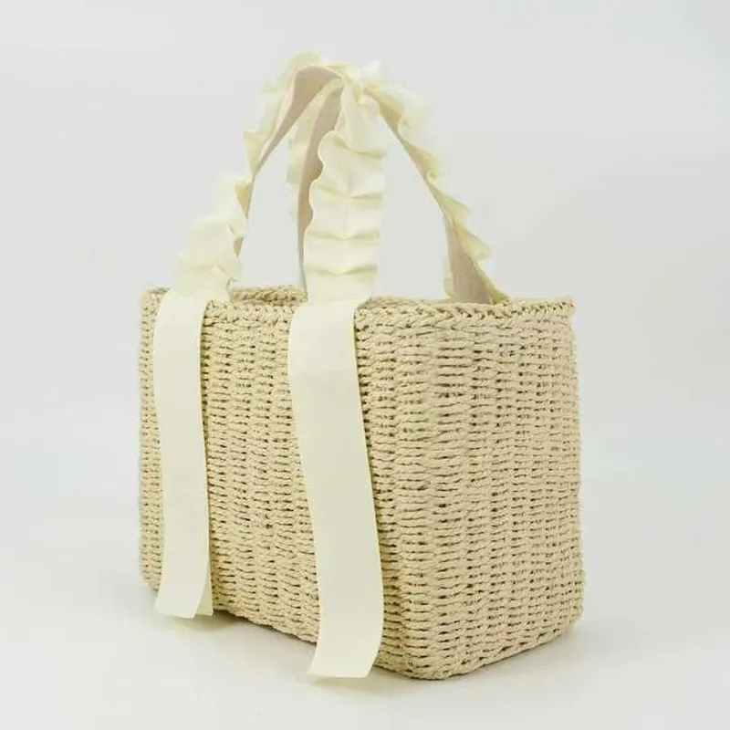 Straw Woven Handbag Summer Vac - Tote Bag Beach reseña y precio