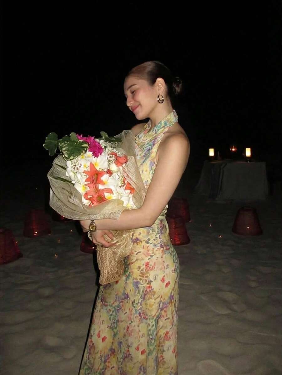 Womens Floral Maxi Halter Back - Maxi Dress Halter reseña y precio