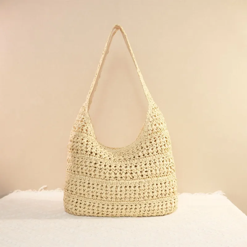 Hollow Straw Handwoven Tote Ba - Tote Bag Beach reseña y precio