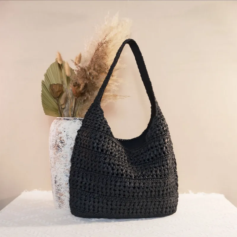 Hollow Straw Handwoven Tote Ba - Tote Bag Beach reseña y precio