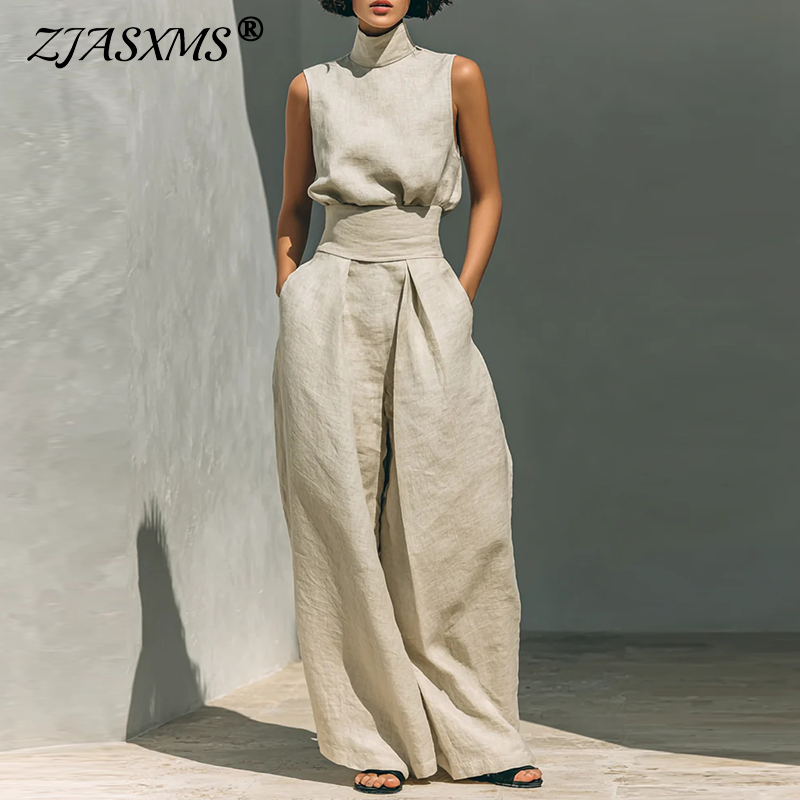 Vintage Solid Cotton Linen Sui - Linen Pant Wide reseña y precio