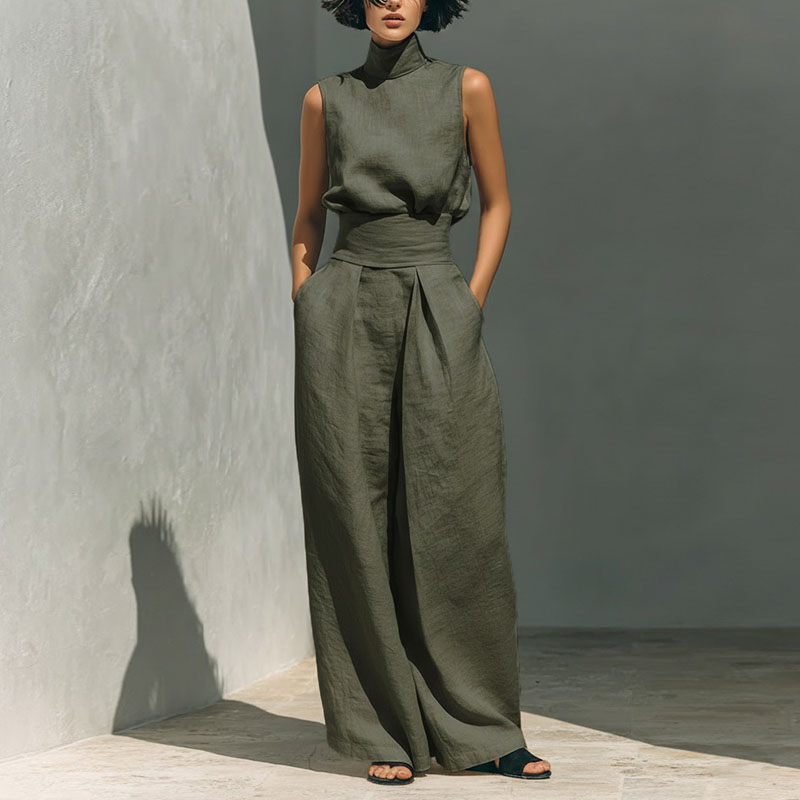 Vintage Solid Cotton Linen Sui - Linen Pant Wide reseña y precio