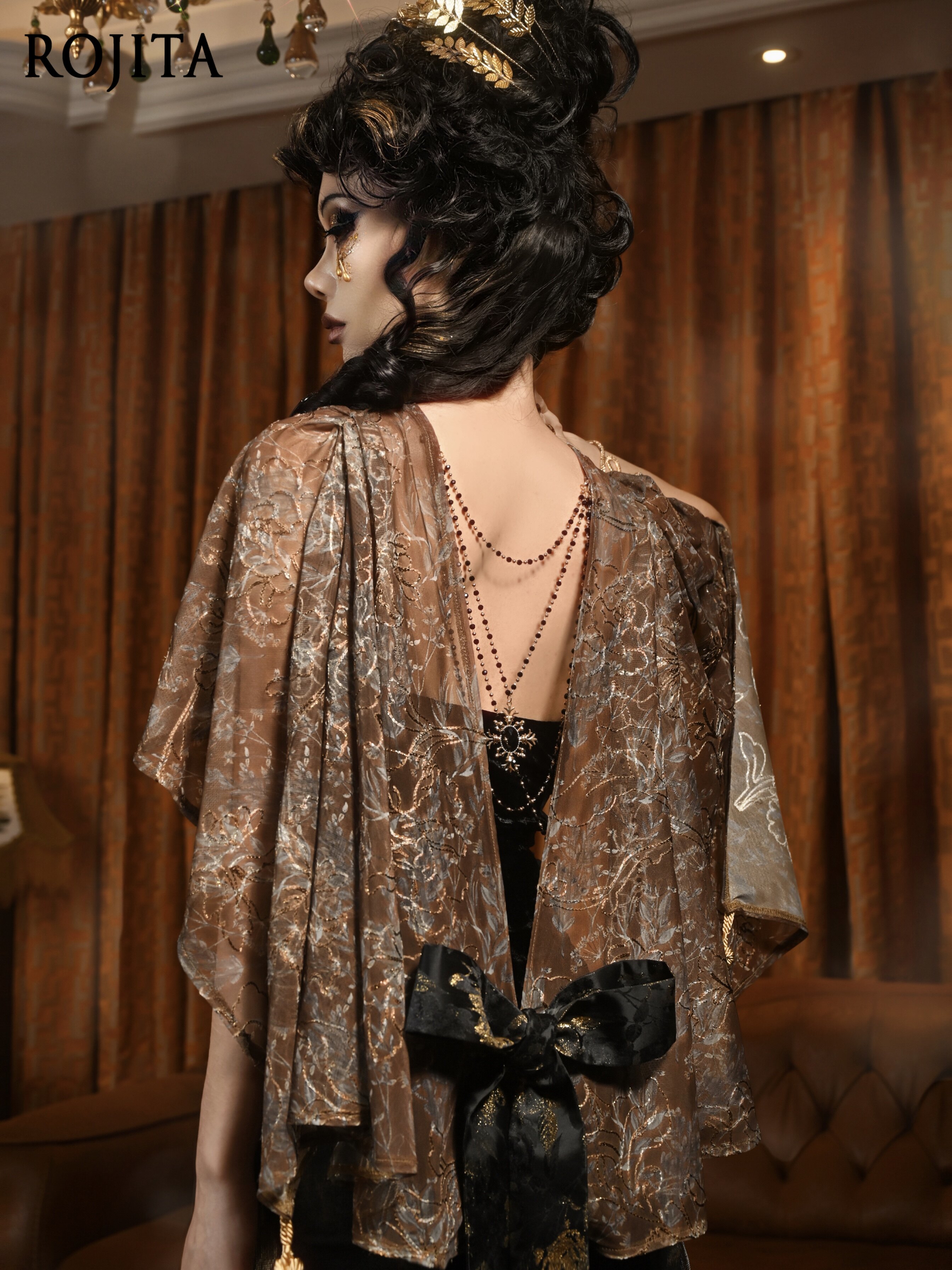 Brown Floral Sheer Kimono Cove - Kimono Sheer Floral reseña y precio