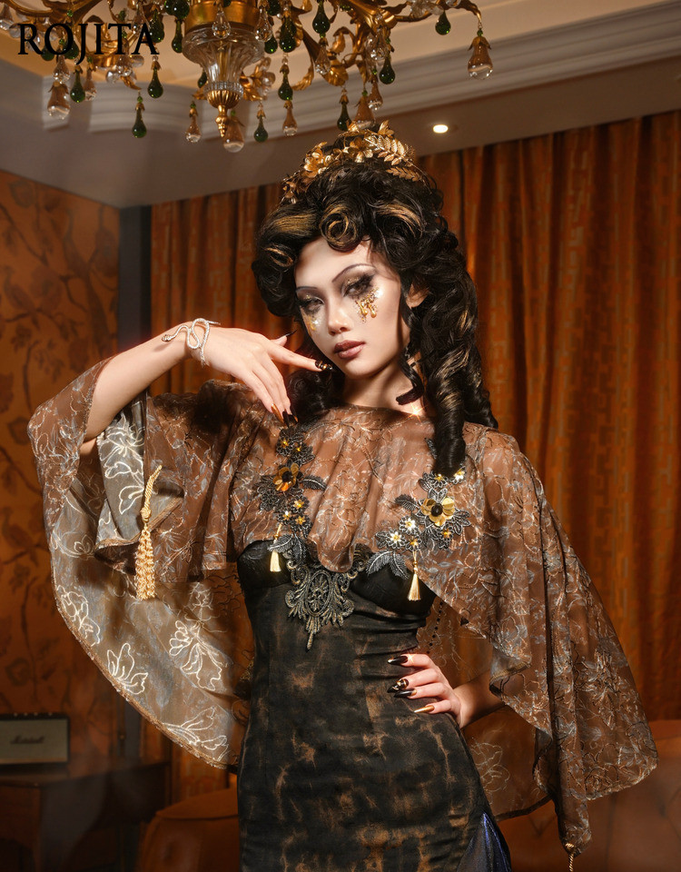 Brown Floral Sheer Kimono Cove - Kimono Sheer Floral reseña y precio