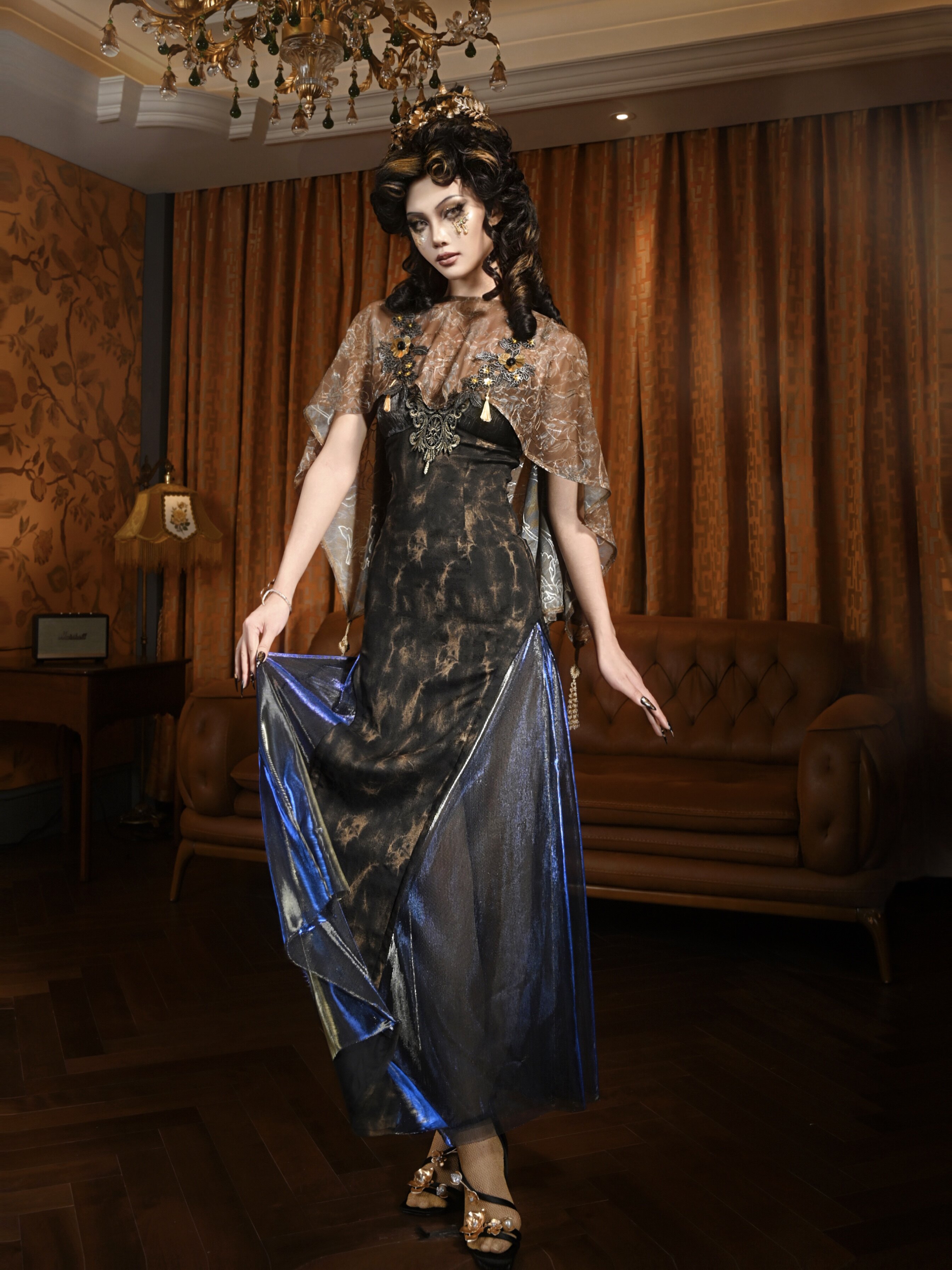 Brown Floral Sheer Kimono Cove - Kimono Sheer Floral reseña y precio